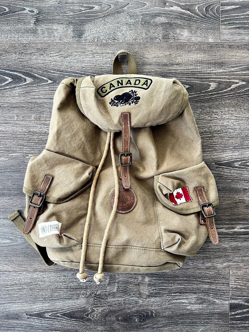 Vintage Roots Canada Canvas Backpack
